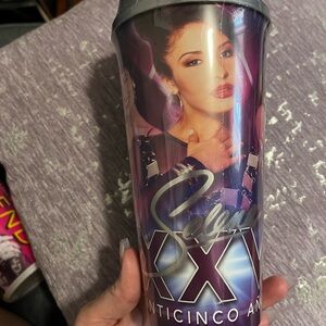 Selena XXV (25) Commemorative Tumbler - Purple w/silver lid Limited Edition 🌹💜